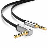 3.5mm Male To Male Angled Flat Cable